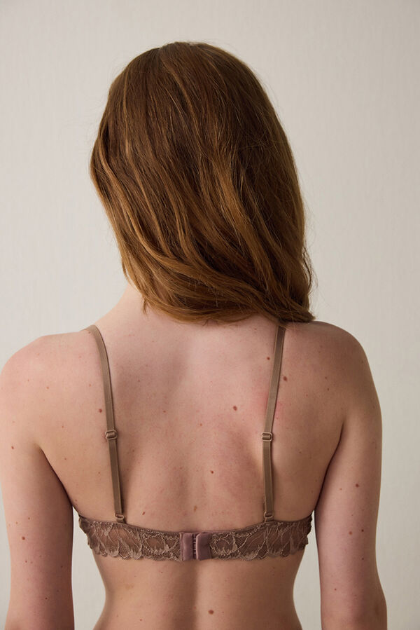 Penti Sujetador push up sin aros con encaje Luna nude