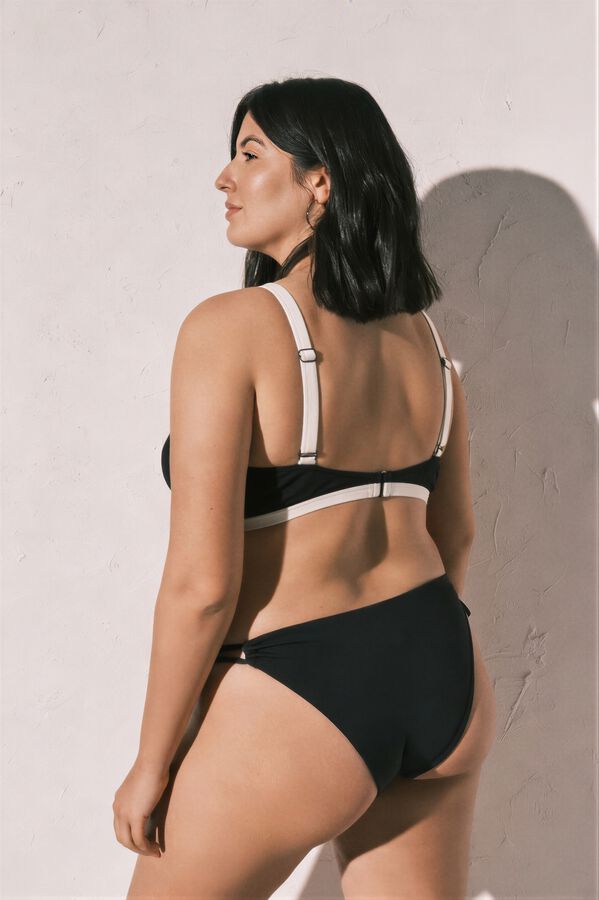 Women'secret Crni polusjajni trokutasti gornji dio bikinija Crna