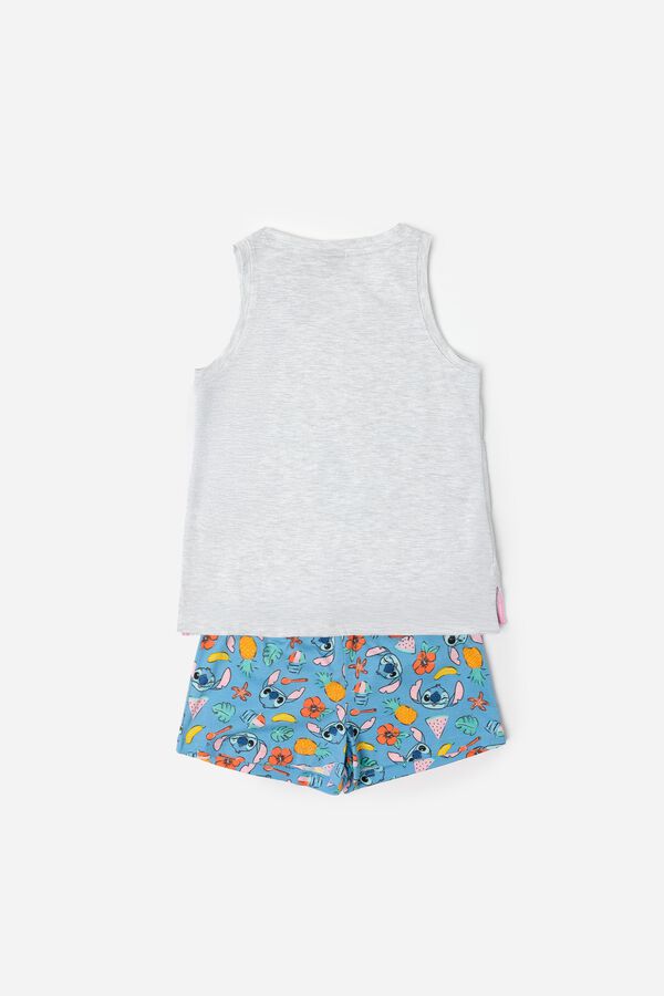 Admas Pijama corto Hawaii Stich gris