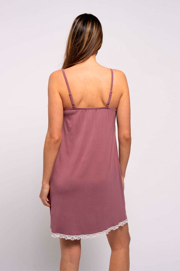 Ohma Camis&oacute;n de lactancia con encaje contraste morado/lila