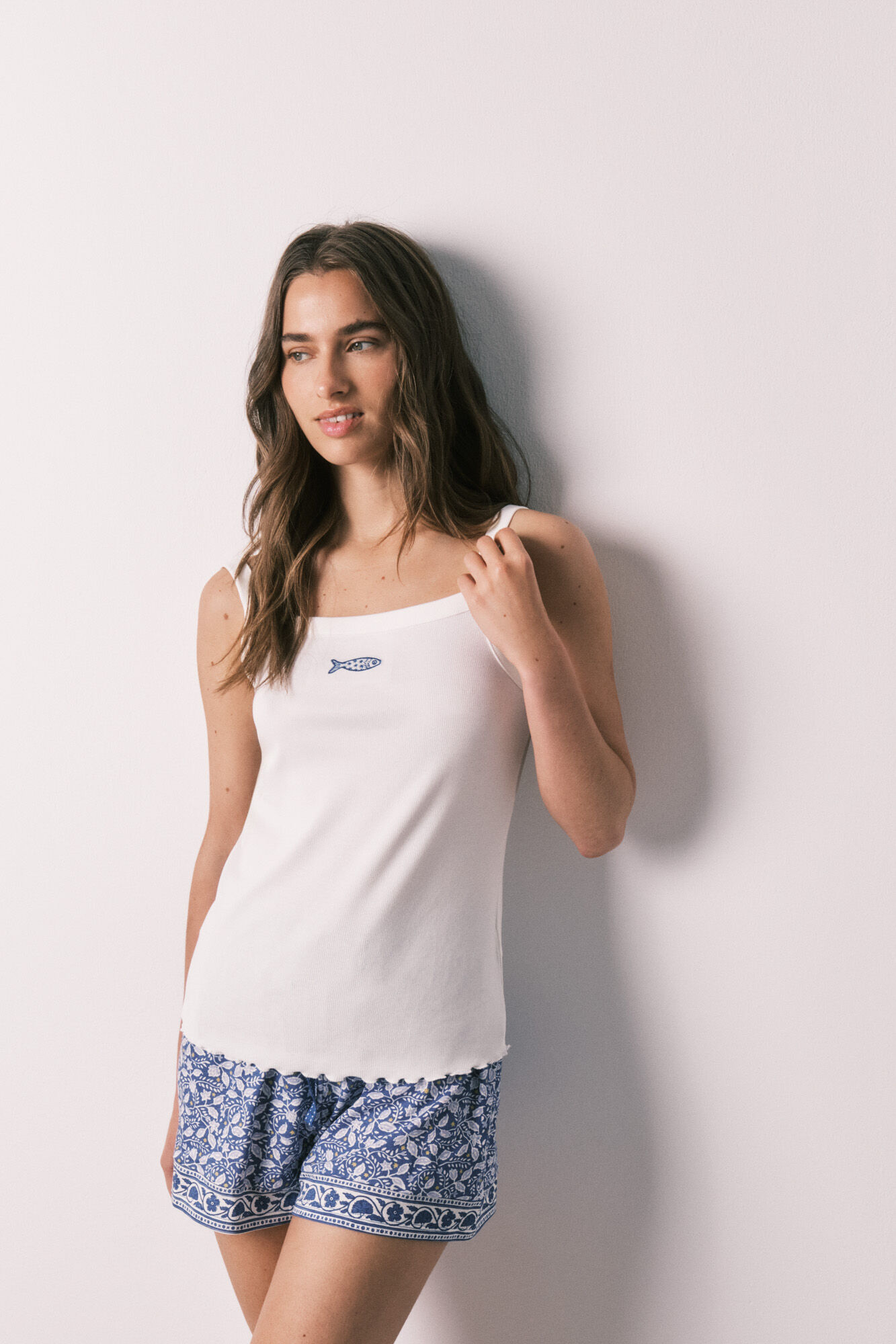 Women'secret White strap short pyjamas