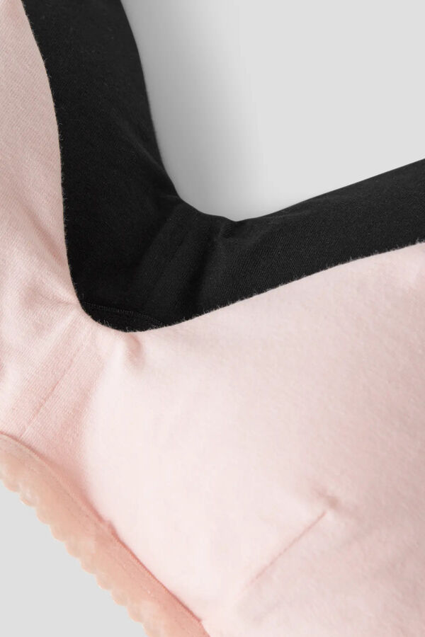 Lmtd Pack of 2 non-wired bralette bras pink