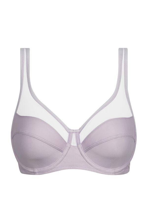 DIM Generous fuller bust underwired bra with tulle pink