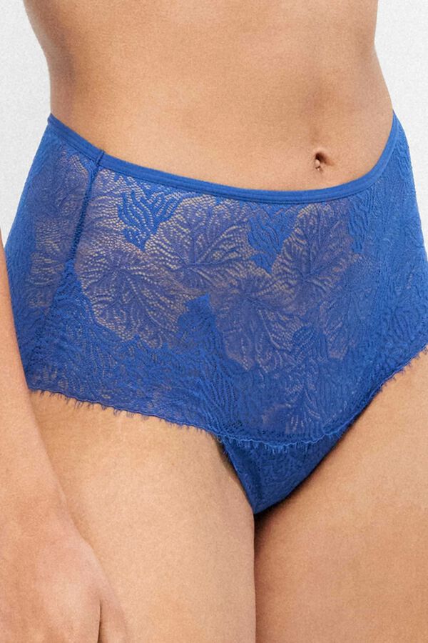 Gisela Tanga alto encaje azul