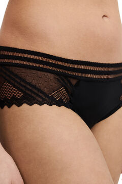 Womensecret Seamless lace culottes black