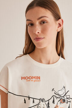 Womensecret 100% cotton Capri Moomin pyjamas beige
