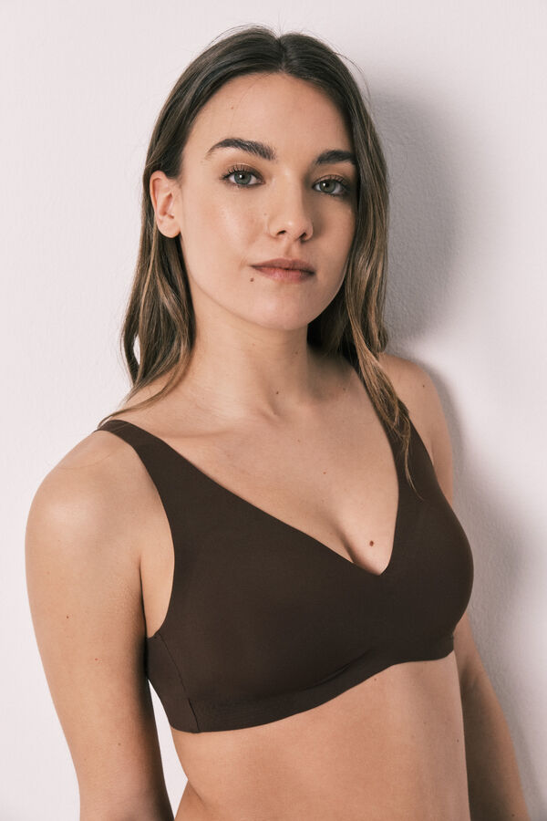 Women'secret Haut dos nu uni clean cut grenat imprim&eacute;