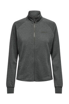 Womensecret Sweatshirt com fecho-éclair cinzento