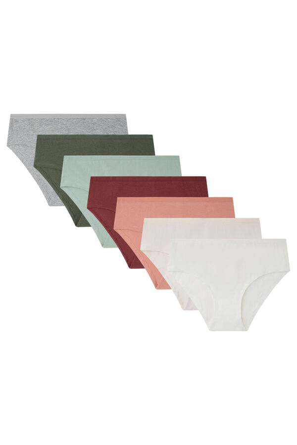 Womensecret 7er-Pack Panties Baumwolle Mehrfarbig Weiß