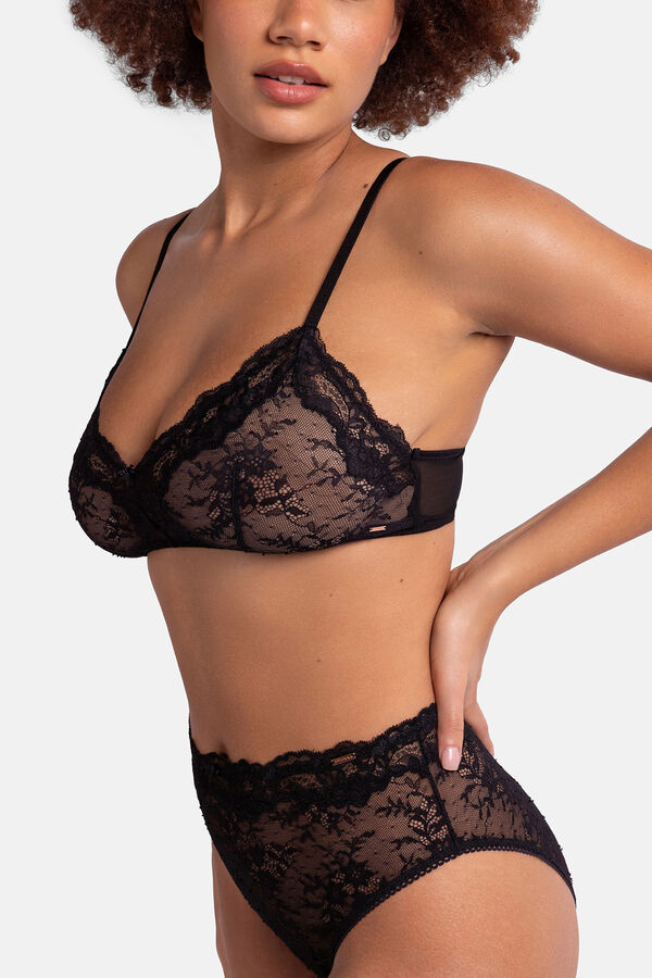 Dorina Black lace bralette Crna