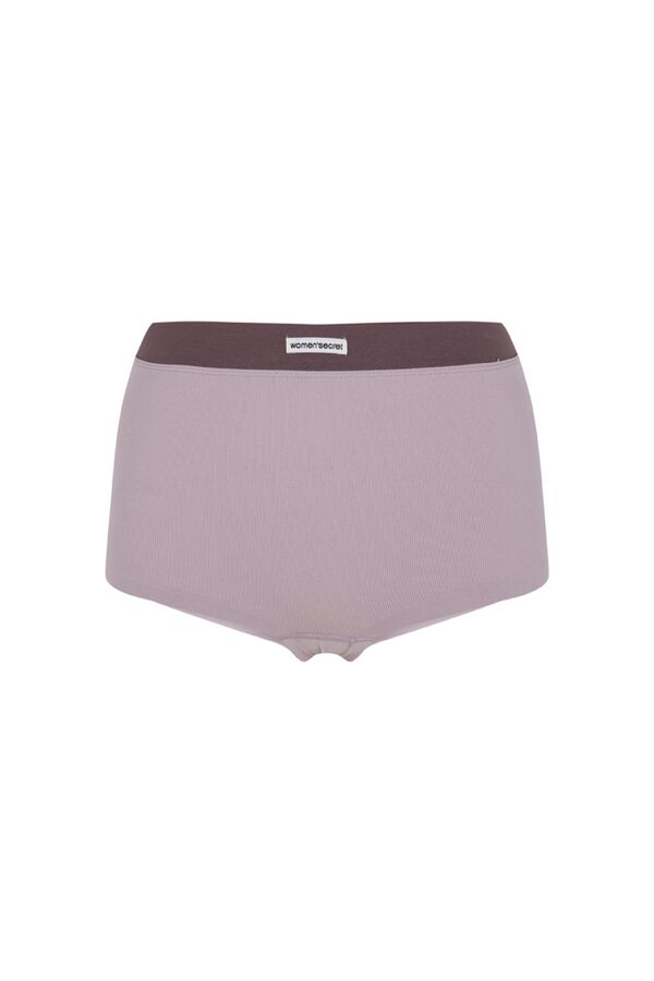 Women'secret Lilac seamless ribbed boxer panty pink
