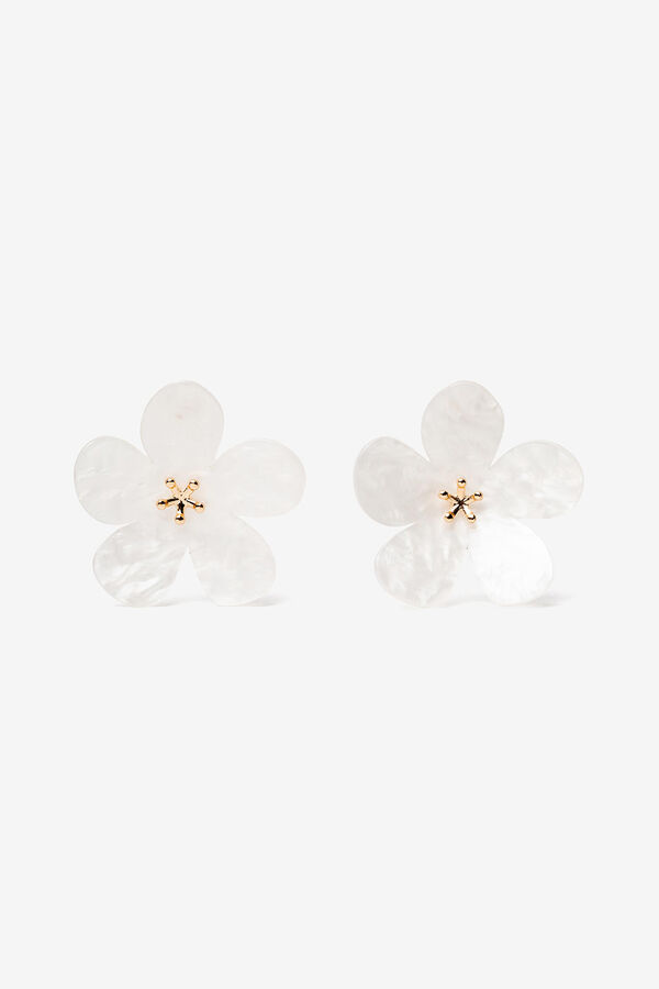 Vilanova Acrylic Flower Earrings white