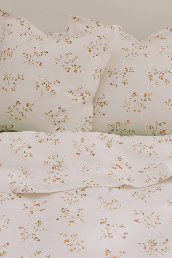 Textura Printed satin sheet white