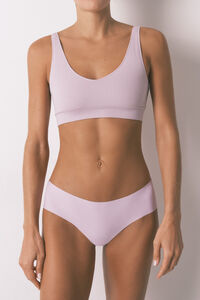 Women'secret Braga cl&aacute;sica microfibra y encaje rosa