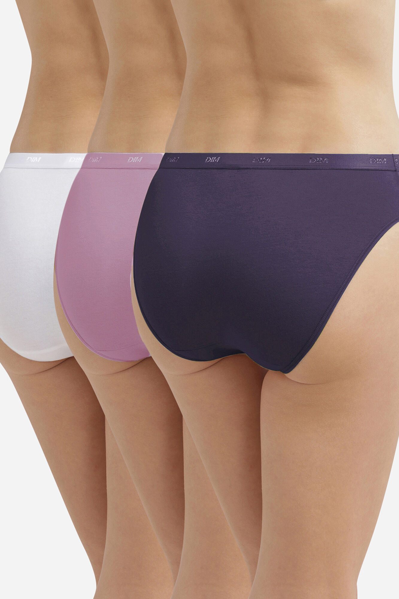 DIM Pack de 3 slips de algod&oacute;n el&aacute;stico
