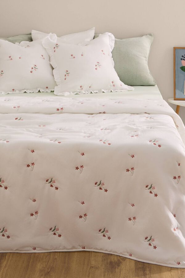 Textura Couette unie r&eacute;versible blanc