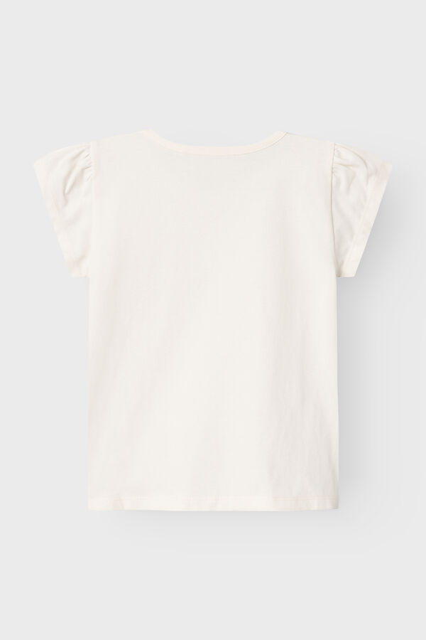 Womensecret Girls' short-sleeved Frozen T-shirt blanc
