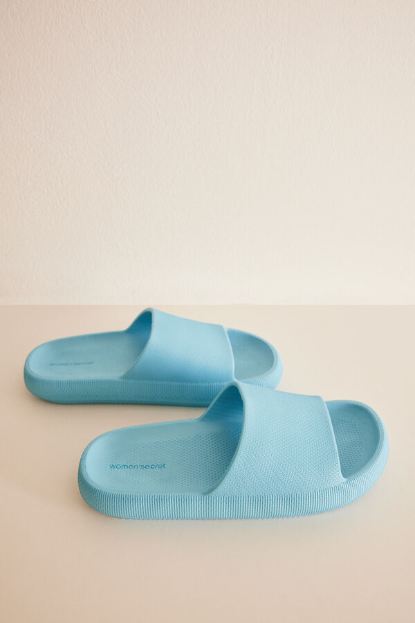 Womensecret Blue eva rubber sandals blue