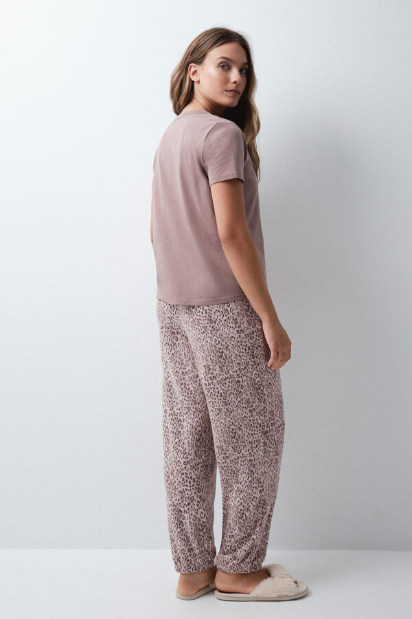 Women'secret Pantalon long imprim&eacute; animal nude