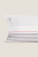 Womensecret Set de 2 fundas de almohada algodón rayas gris