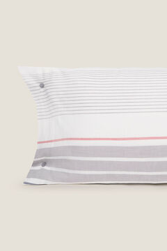 Womensecret Set de 2 fundas de almohada algodón rayas gris