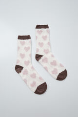 Women'secret Chaussettes longues imprim&eacute; c&oelig;urs rose rose