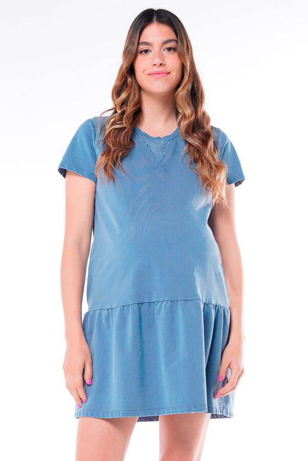 Womensecret Kleid Maternity aus Bio-Baumwolle Blau