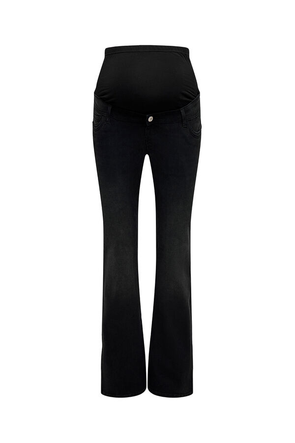 Only Maternity Maternity bell-bottom jeans black