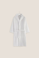 Womensecret Cotton hooded bathrobe Bijela
