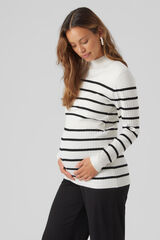 Womensecret Pullover with Ribbed cuffs and high neck blanc