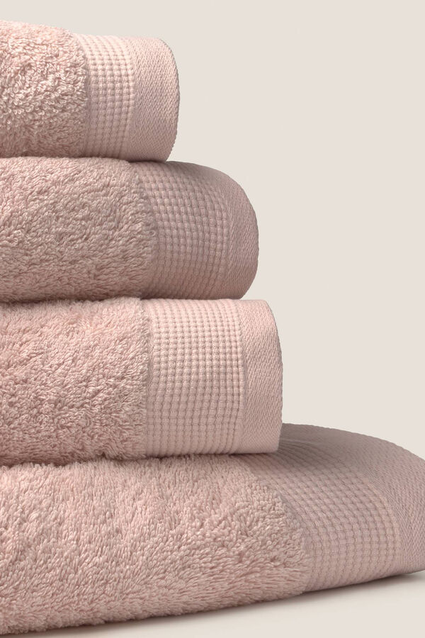 Womensecret Toalha toucador friso algodão egípcio 30 x 50 cm. rosa