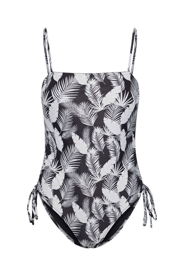Womensecret Swimsuit with all-over print. Straps and gathered details at the sides. szürke