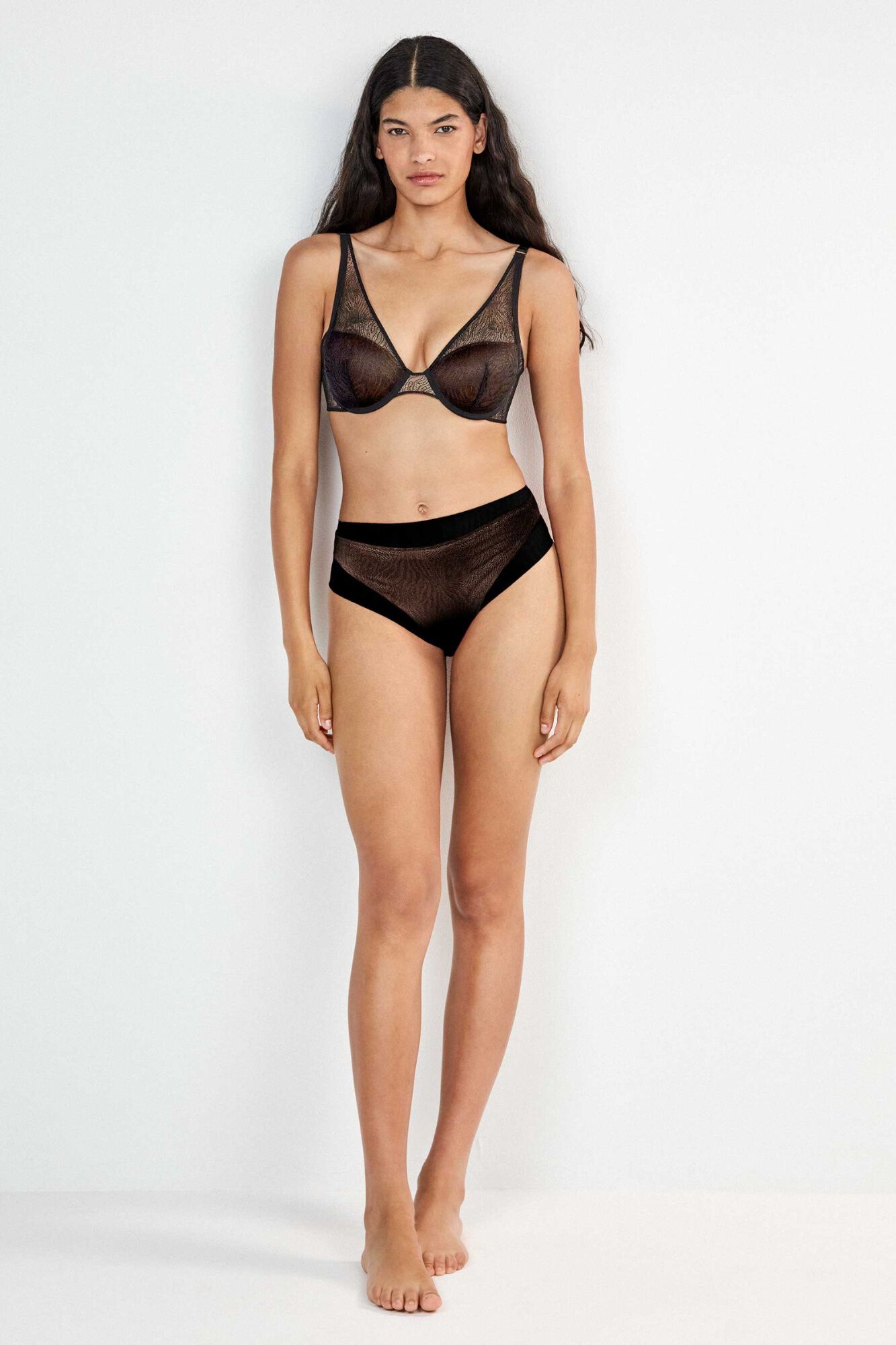 Gisela High-Waist-Slip mit Animal-Print-Spitze