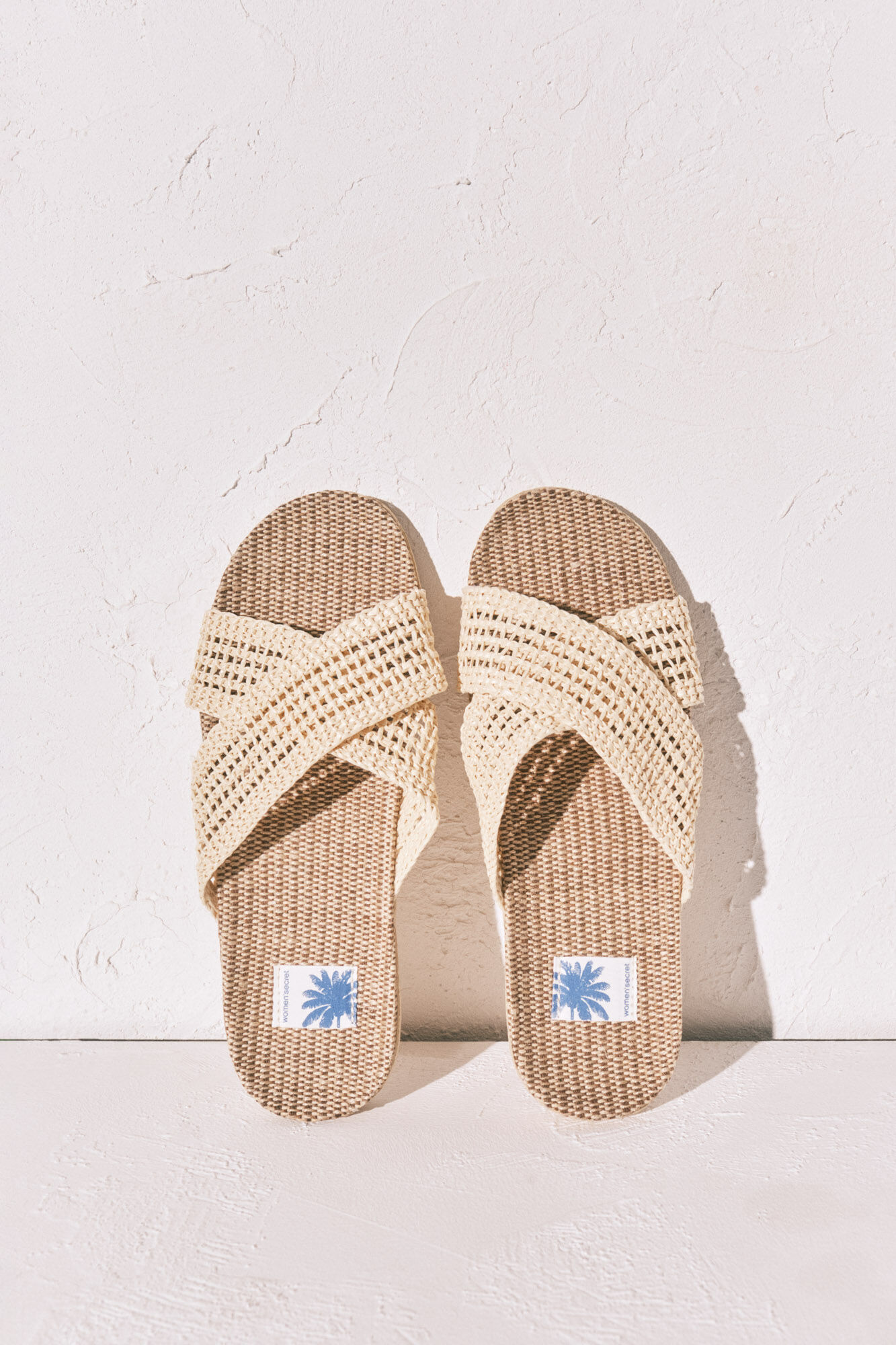 Women'secret Rafia effect strappy sandal