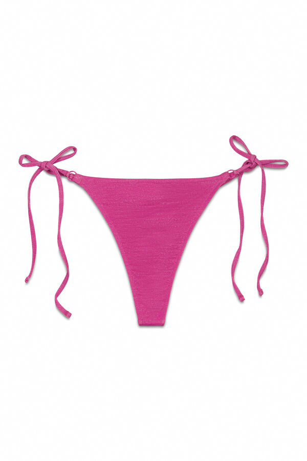 Women'secret Pink shimmer string thong bikini bottoms pink