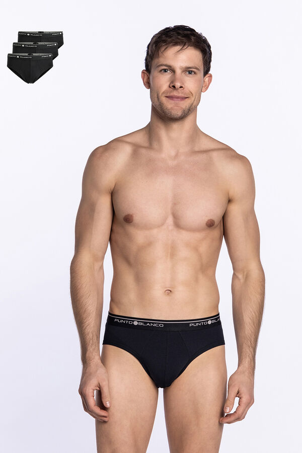 Punto Blanco Pack of 3 cotton briefs black