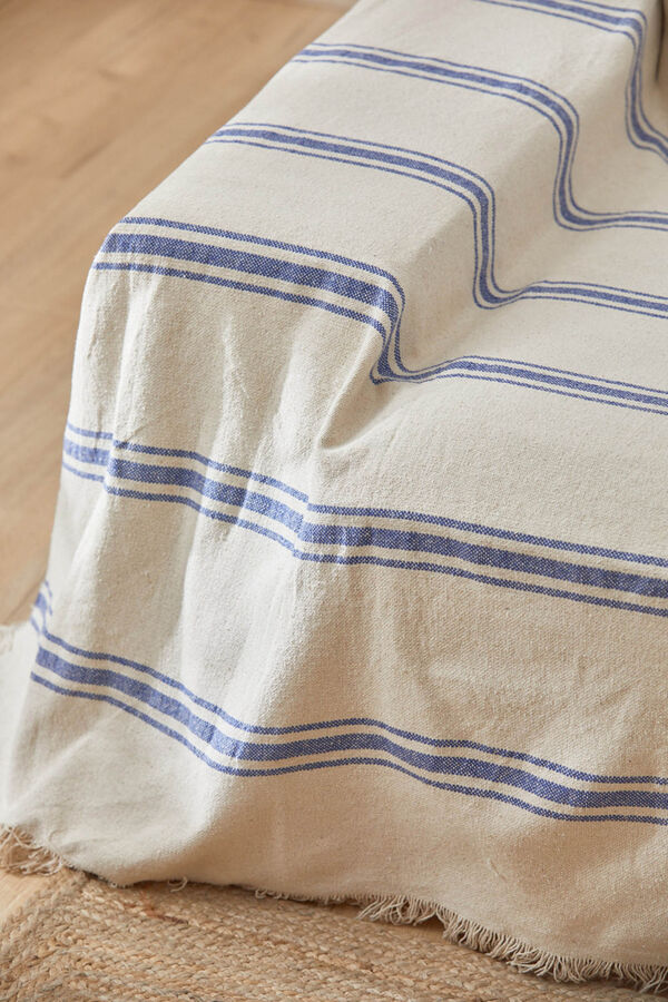 Womensecret Blue Bari woven stripe bedspread blue