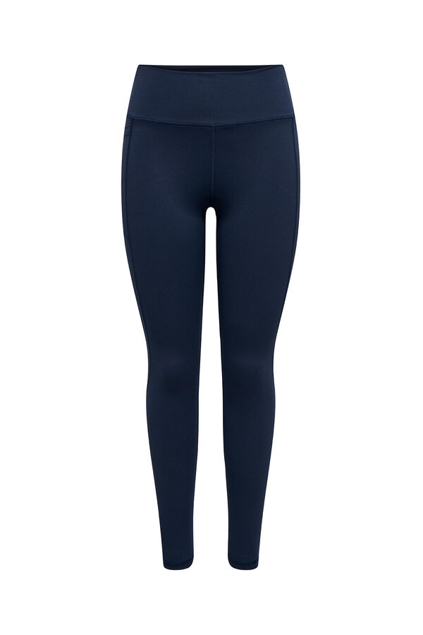 Only Play Hochgeschnittene Leggings mit Seitentasche Blau