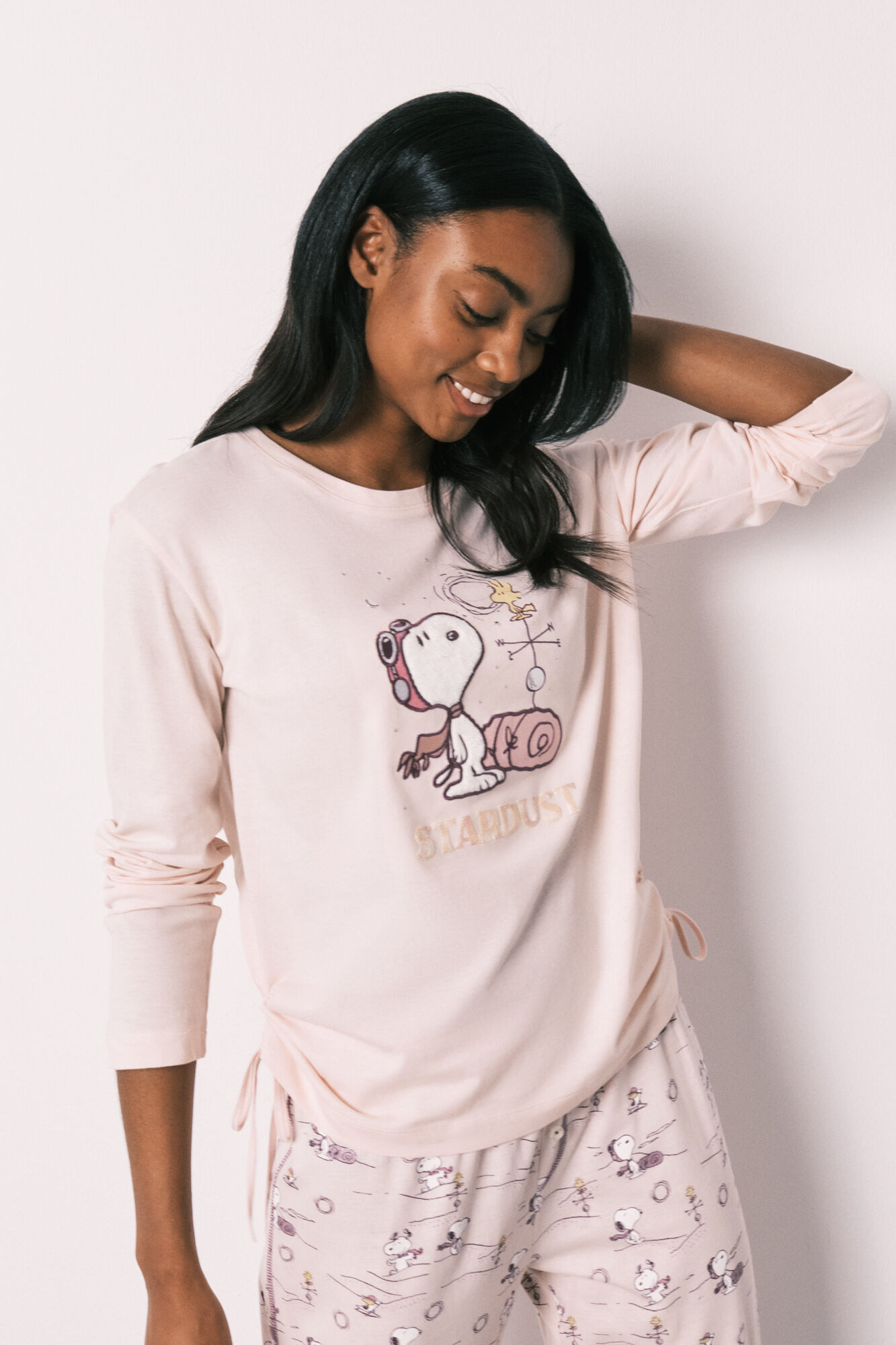 Women'secret Pink cotton long pyjamas Snoopy