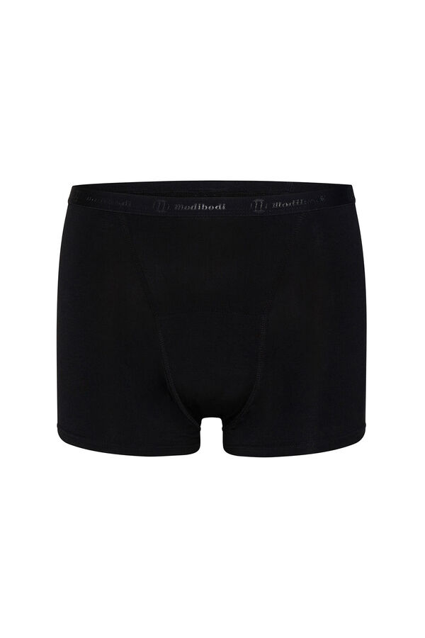 Womensecret Classic black bamboo boyshort period panties – moderate to heavy absorption fekete