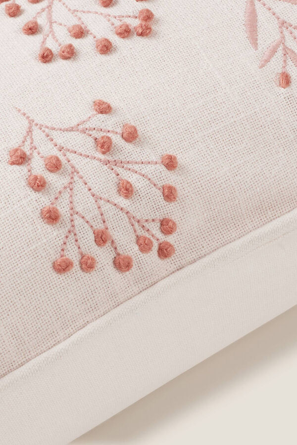 Womensecret Floral embroidery cushion cover rose