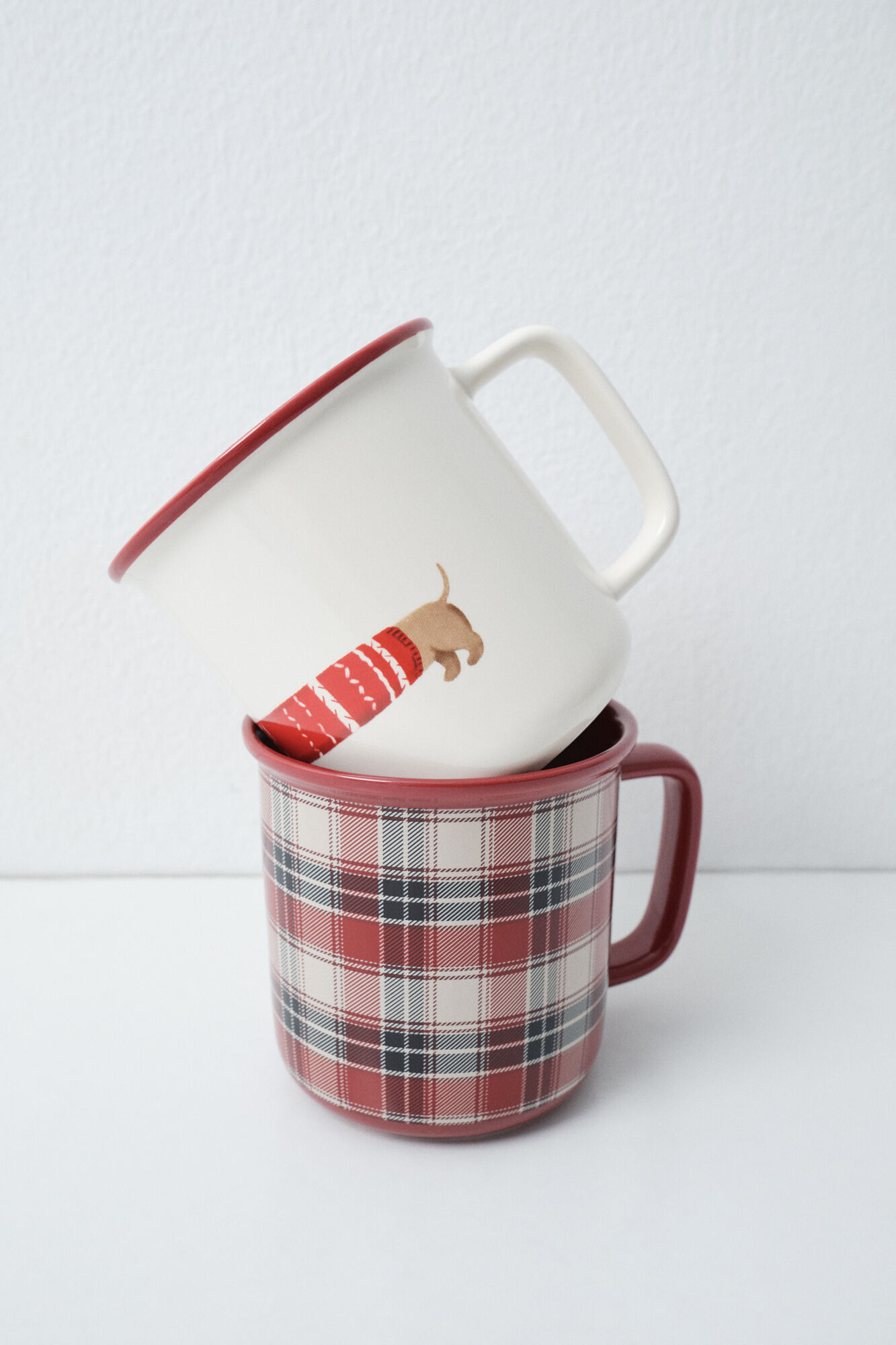 Women'secret Dog and plaid cups pack