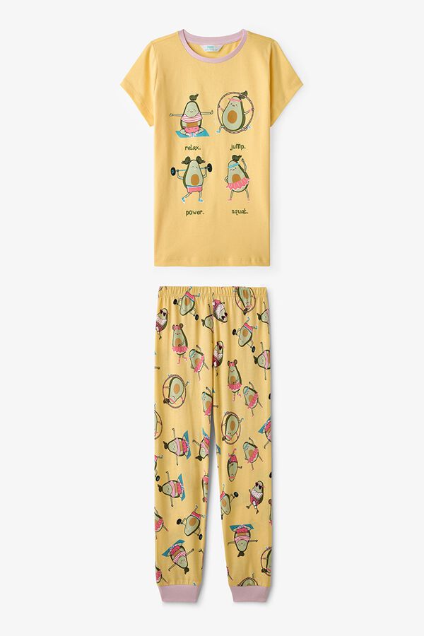 Penti Pack 2 pijamas infantiles aguacates amarillo