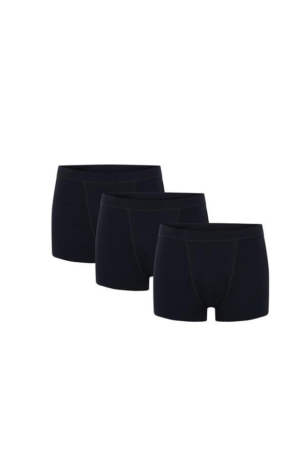 Modibodi Conjunto de 3 cuecas menstruais curtas sem costuras Flujo Super Black preto
