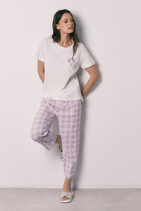 Women'secret Mafalda plaid cotton long pyjamas