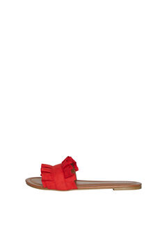 Womensecret Flache Sandalen mit runder Spitze. Rot