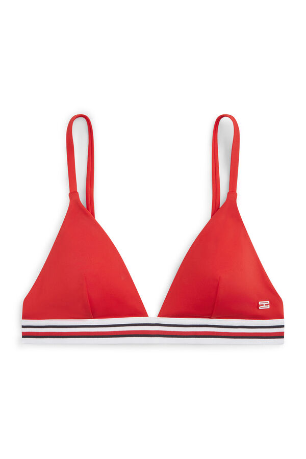Tommy Hilfiger Sujetador bikini triangular global stripe rojo