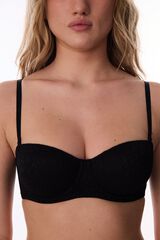Penti Sujetador aros encaje push-up negro