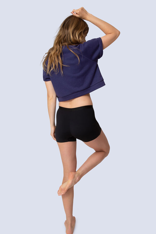 Womensecret Boyshort-style period panty for teens - Medium absorption black