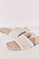 Women'secret Beige crochet sandal beige